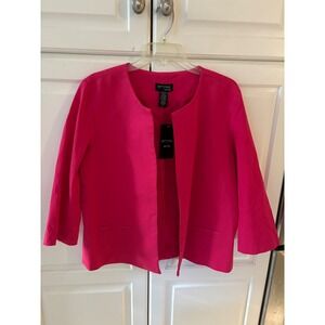 ATTYRE New York‎ Women's Pink Blazer Jacket 3/4 Sleeve Open Front Size XL